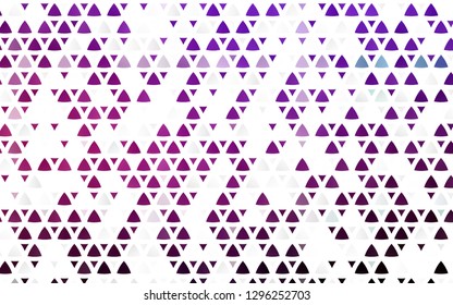 Light Purple vector seamless texture in triangular style. Triangles on abstract background with colorful gradient. Pattern for design of window blinds, curtains.