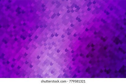Light Purple vector shining cranked pattern. Geometric illustration in Origami style with gradient.  The best curved design for your business.