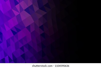 Light Purple vector shining hexagonal template. Triangular geometric sample with gradient.  The polygonal design can be used for your web site.