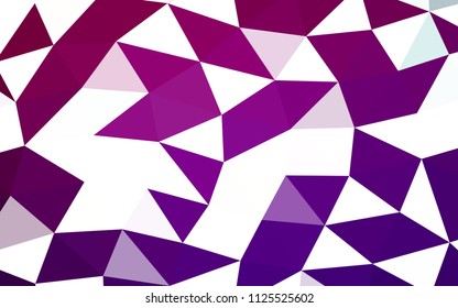 Light Purple vector shining hexagonal shining triangular. An elegant bright illustration with gradient. The textured pattern can be used for background.