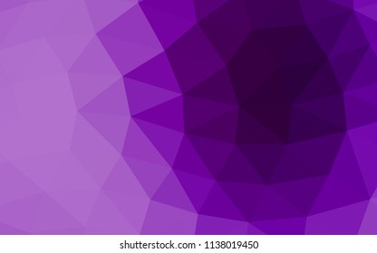 Light Purple vector shining hexagonal shining triangular. Glitter abstract illustration with an elegant design. Triangular pattern for your business design.