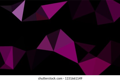 Light Purple vector shining hexagonal template. An elegant bright illustration with gradient. Triangular pattern for your business design.