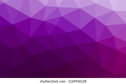 Light Purple vector shining hexagonal template. Creative geometric illustration in Origami style with gradient. The template can be used as a background for cell phones.
