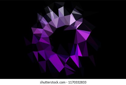 Light Purple vector shining hexagonal background. Triangular geometric sample with gradient.  A completely new template for your business design.