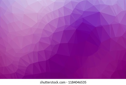 Light Purple vector shining hexagonal background. A sample with polygonal shapes. The template can be used as a background for cell phones.