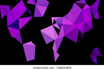 Light Purple vector shining hexagonal pattern. Colorful abstract illustration with gradient. A completely new template for your business design.