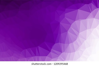 Light Purple vector shining hexagonal pattern. Shining illustration, which consist of triangles. Brand new style for your business design.