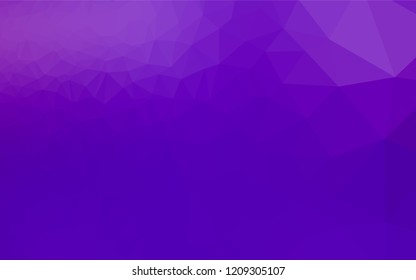 Light Purple vector shining hexagonal template. Geometric illustration in Origami style with gradient.  The textured pattern can be used for background.