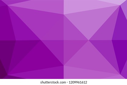 Light Purple vector shining hexagonal pattern. A sample with polygonal shapes. The polygonal design can be used for your web site.