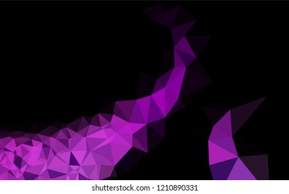 Light Purple vector shining hexagonal template. A completely new color illustration in a vague style. The best triangular design for your business.