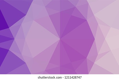 Light Purple vector shining hexagonal pattern. Brand new colored illustration in blurry style with gradient. A completely new design for your business.