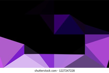 Light Purple vector shining hexagonal background. A sample with polygonal shapes. The completely new template can be used for your brand book.