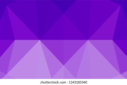 Light Purple vector shining hexagonal background. Creative geometric illustration in Origami style with gradient. The template can be used as a background for cell phones.