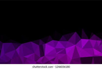 Light Purple vector shining hexagonal background. Creative illustration in halftone style with gradient. The textured pattern can be used for background.