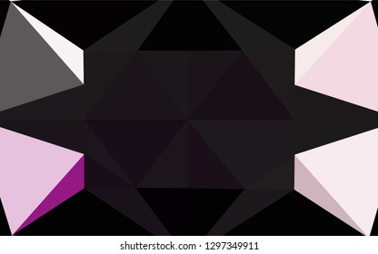 Light Purple vector shining hexagonal template. Modern geometrical abstract illustration with gradient. Triangular pattern for your business design.