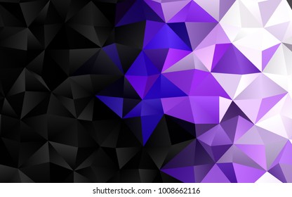 Light Purple vector shining triangular background. Geometric illustration in Origami style with gradient.  The best triangular design for your business.