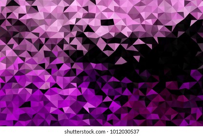 Light Purple vector shining triangular background. Creative illustration in halftone style with gradient. The polygonal design can be used for your web site.