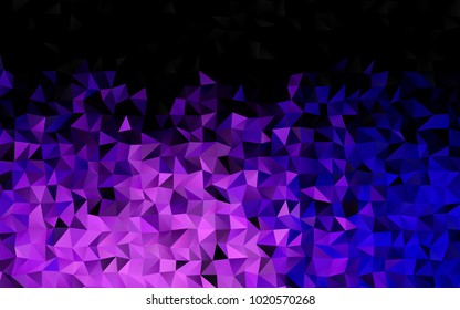 Light Purple vector shining triangular background. Shining illustration, which consist of triangles. The best triangular design for your business.