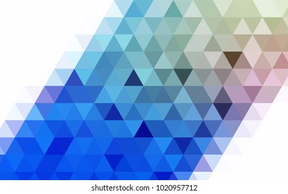 Light Purple vector shining triangular template. Geometric illustration in Origami style with gradient.  The best triangular design for your business.