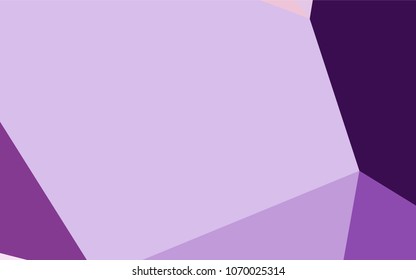 Light Purple vector shining triangular pattern. Creative geometric illustration in Origami style with gradient. Brand-new style for your business design.
