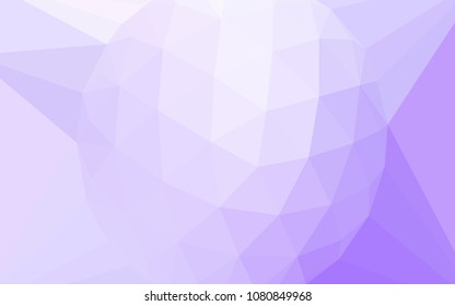 Light Purple vector shining triangular cover with a gem in a centre. Illustration in Origami style with gradient.  Best triangular design for your business.