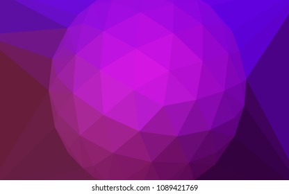Light Purple vector shining triangular backdrop with a gem in a centre. Triangular geometric sample with gradient.  Pattern for a brand book's backdrop.
