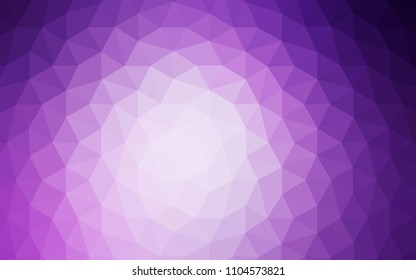 Light Purple vector shining triangular backdrop. Shining colorful illustration with triangles. Triangular pattern for your design.