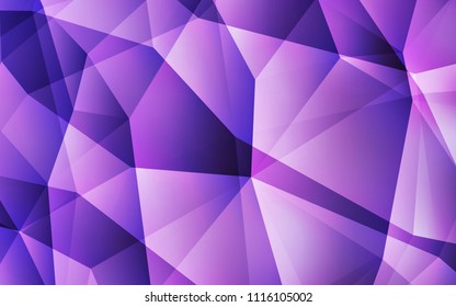 Light Purple vector shining triangular backdrop. A completely new color illustration in a polygonal style. Pattern for a brand book's backdrop.