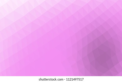 Light Purple vector shining triangular background. Glitter abstract illustration with an elegant design. A completely new design for your business.