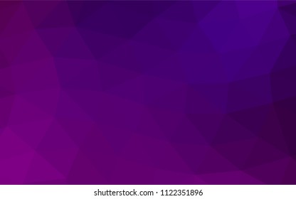 Light Purple vector shining triangular pattern. Triangular geometric sample with gradient.  A completely new design for your business.