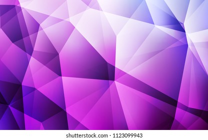 Light Purple vector shining triangular cover. Polygonal abstract illustration with gradient. Brand new design for your business.