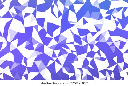 Light Purple vector shining triangular layout. Shining polygonal illustration, which consist of triangles. Template for cell phone's backgrounds.