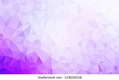 Light Purple vector shining triangular layout. Creative geometric illustration in Origami style with gradient. Brand new design for your business.