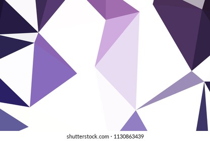 Light Purple vector shining triangular backdrop. Modern abstract illustration with triangles. A completely new design for your leaflet.