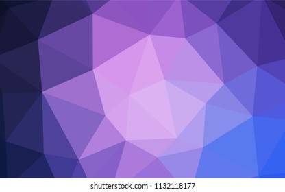 Light Purple vector shining triangular backdrop. A completely new color illustration in a polygonal style. Brand new style for your business design.