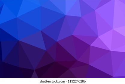 Light Purple vector shining triangular layout. Polygonal abstract illustration with gradient. Best triangular design for your business.
