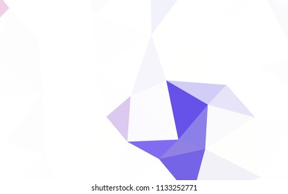 Light Purple vector shining triangular layout. Shining colorful illustration with triangles. Polygonal design for your web site.
