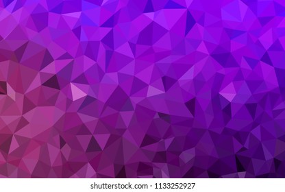 Light Purple vector shining triangular layout. Glitter abstract illustration with an elegant triangles. Triangular pattern for your design.
