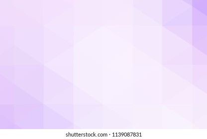 Light Purple vector shining triangular layout. Elegant bright polygonal illustration with gradient. Triangular pattern for your business design.