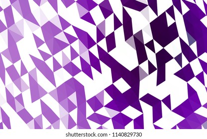 Light Purple vector shining triangular template. A completely new color illustration in a vague style. Triangular pattern for your business design.