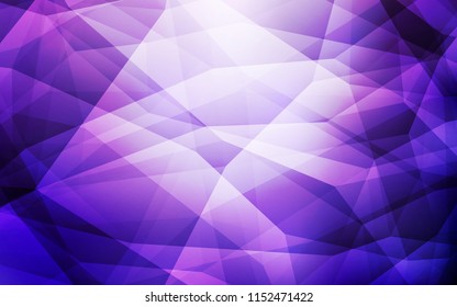 Light Purple vector shining triangular layout. Creative geometric illustration in Origami style with gradient. Best triangular design for your business.