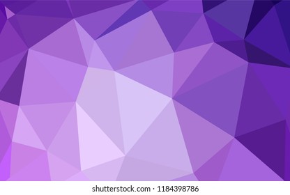 Light Purple vector shining triangular backdrop. Colorful abstract illustration with triangles. Completely new template for your banner.