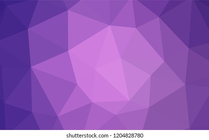 Light Purple vector shining triangular layout. Triangular geometric sample with gradient.  Triangular pattern for your design.