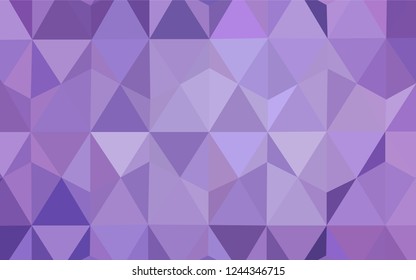 Light Purple vector shining triangular cover. Elegant bright polygonal illustration with gradient. A completely new design for your leaflet.