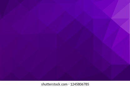 Light Purple vector shining triangular background. Geometric illustration in Origami style with gradient. Completely new template for your business design.