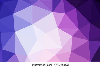 Light Purple vector shining triangular backdrop. Glitter abstract illustration with an elegant triangles. A new texture for your web site.