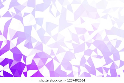 Light Purple vector shining triangular layout. Shining colorful illustration with triangles. Template for cell phone's backgrounds.
