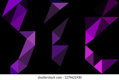Light Purple vector shining triangular background. Geometric illustration in Origami style with gradient. Brand new style for your business design.
