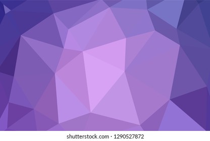 Light Purple vector shining triangular layout. Polygonal abstract illustration with gradient. New template for your brand book.