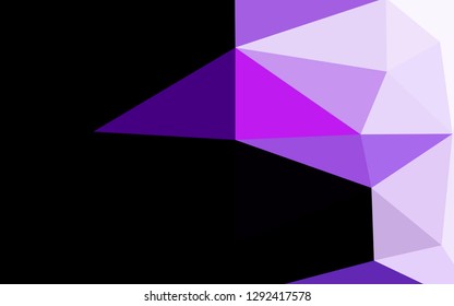 Light Purple vector shining triangular pattern. Modern geometrical abstract illustration with gradient. Brand new design for your business.